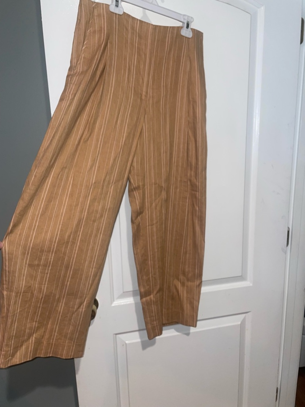 New! Bimba Y Lola Stripe Linen Baggy Trouser Pants 🧡 Medium or sz 40 - Picture 5 of 13